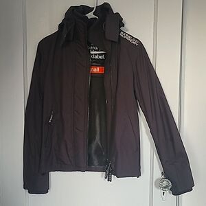 Vintage Superdry double black label small purple jacket